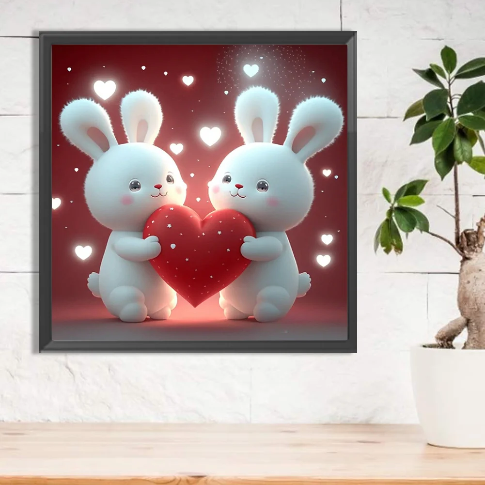 Diamond Painting - Full Round Drill - Rabbit(30*30cm)
