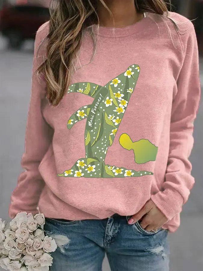 Women's Maui Forever Print Sweatshirt