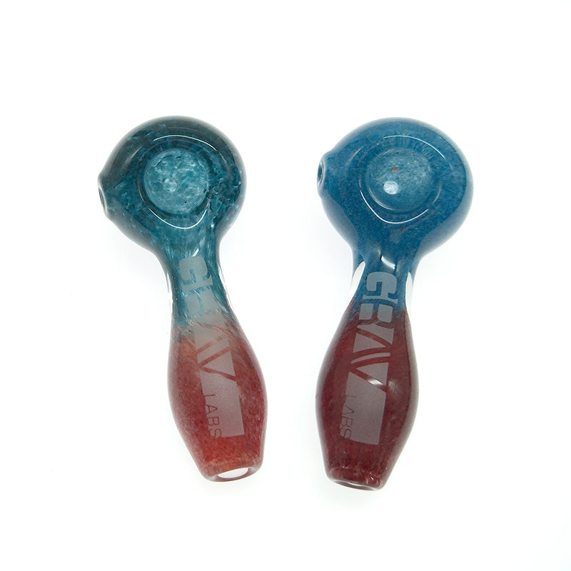 Grav Labs Spoon Pipe W/ Colored  Flame Frit 