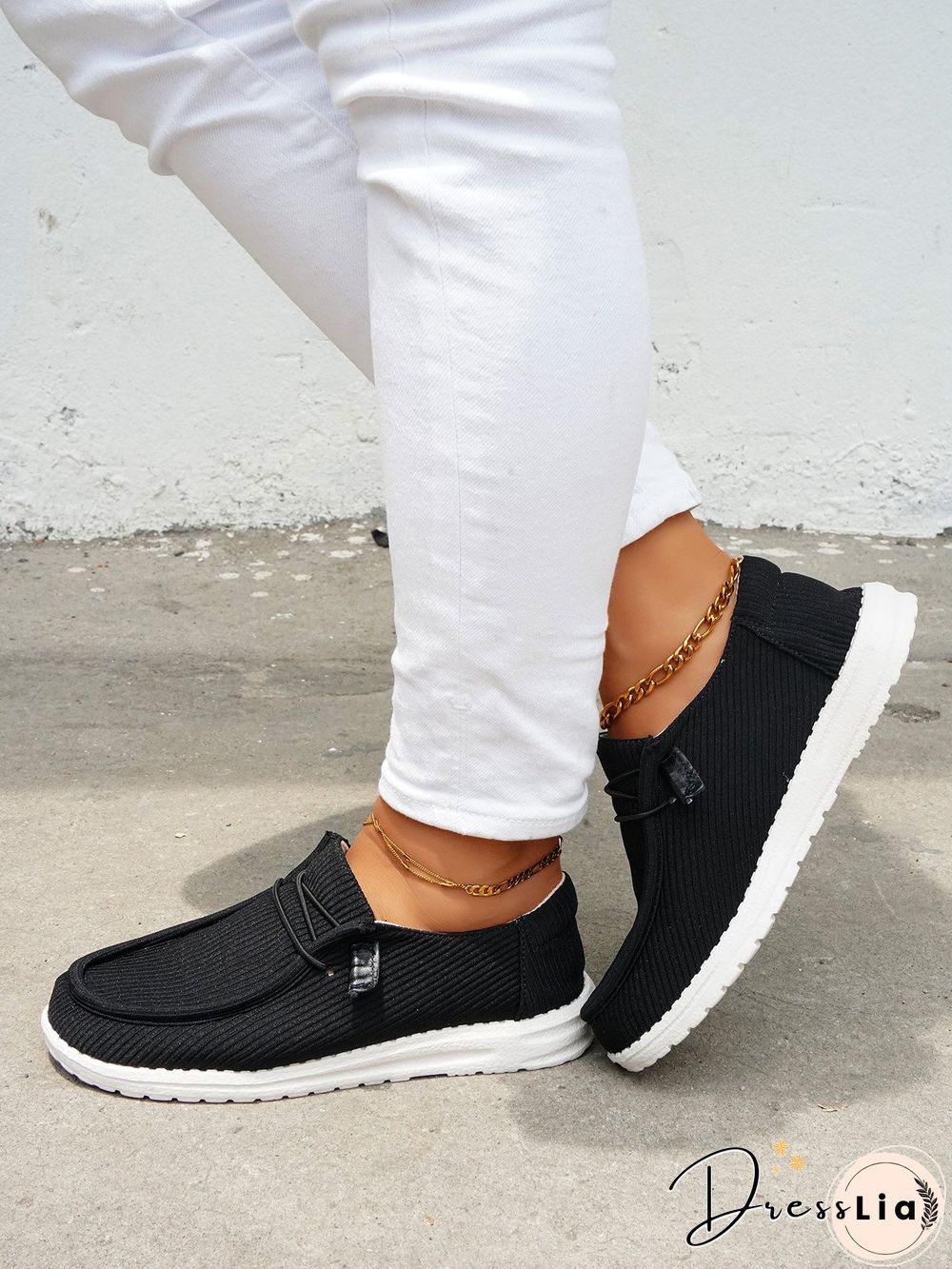 Casual Light Lace Up Flats Canvas Shoes