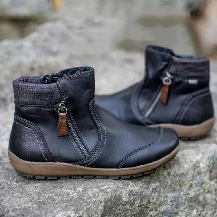 Women's Waterproof Zip-up Ankle Boots