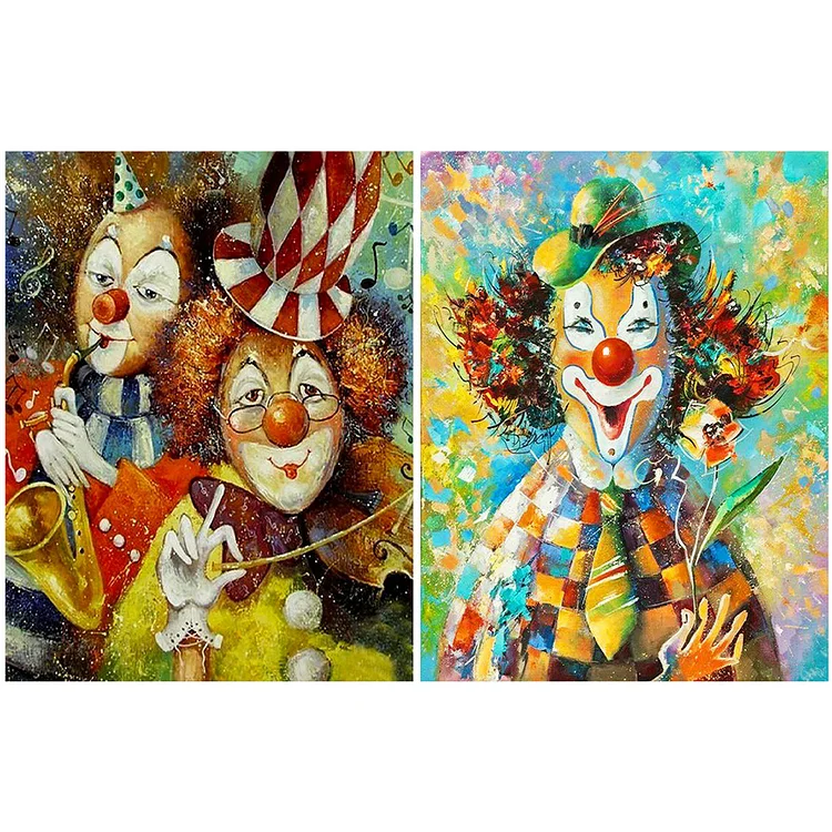 Clowns - Full Square - Diamond Painting (30*40cm)