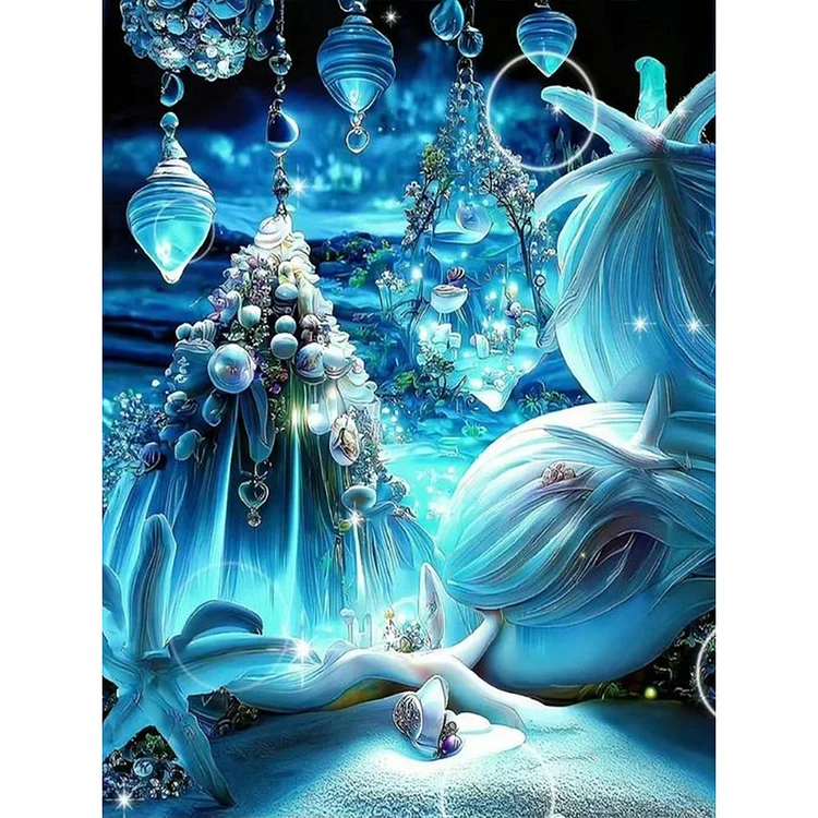 Dream Undersea Residence 30*40CM(Canvas) Full Round Drill Diamond Painting gbfke
