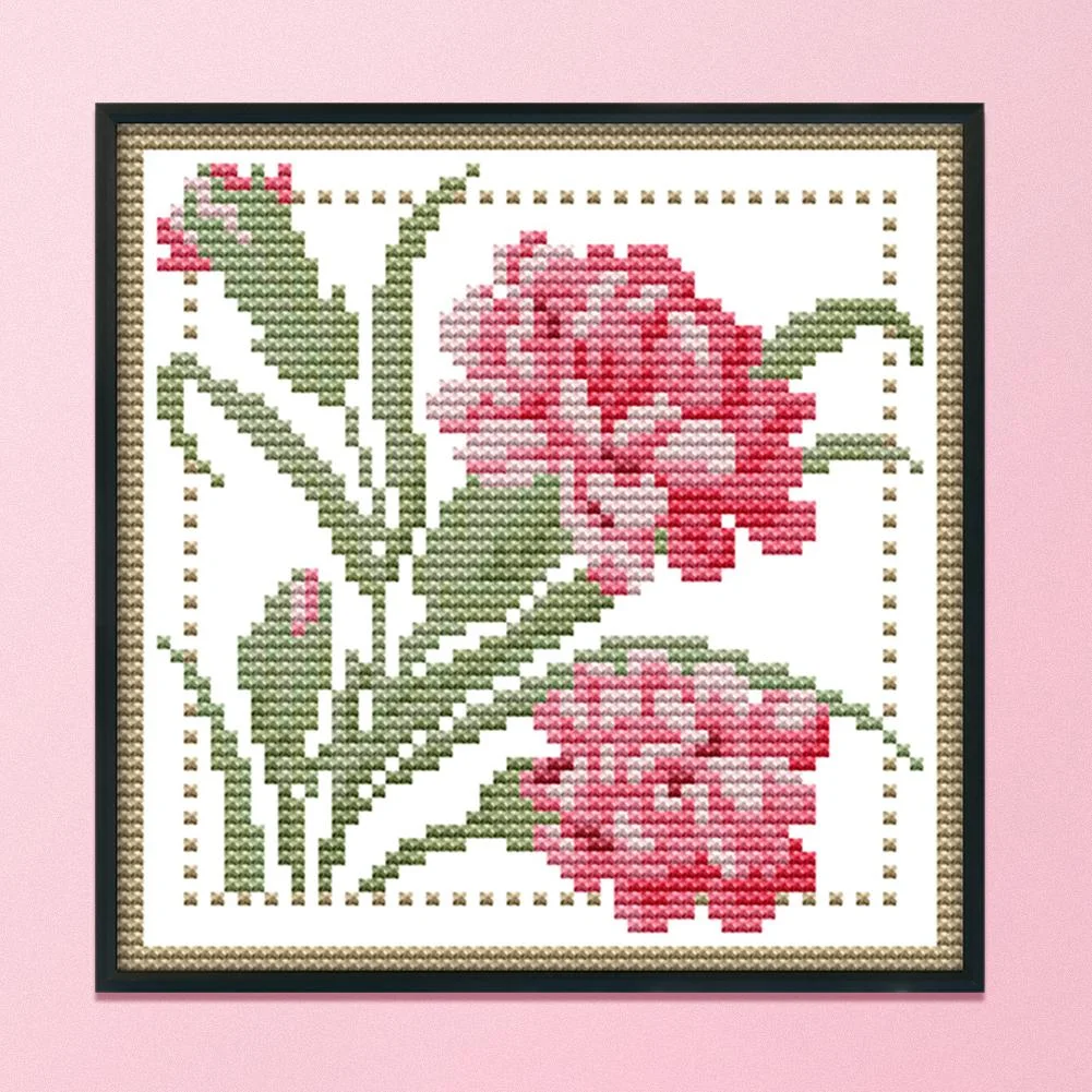 14ct Stamped Cross Stitch - Flower(17*17cm)