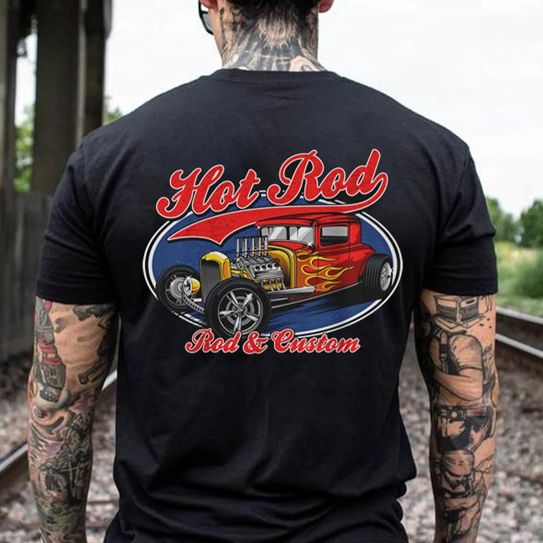 HOT ROD ROD&CUSTOM Classic Car Print Men's T-shirt