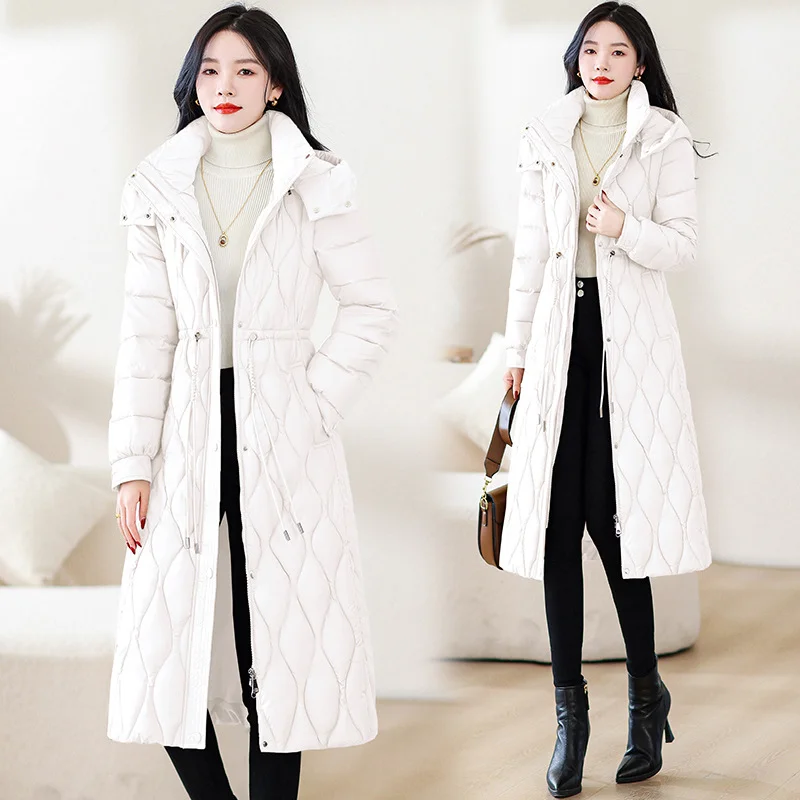 Toloer Fashion Cotton-Padded Clothes Female Long Money Over The Knee Can Remove Cap Down Cotton-Padded Jacket Show Thin Two Wear Can Take Off Discharge Cotton-Padded Clothes Add Thick Coat-Outfit Ideas