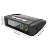 Tire Pressure Monitoring System with 4 Sensors USB/Solar TPMS for Car SUV Sedan