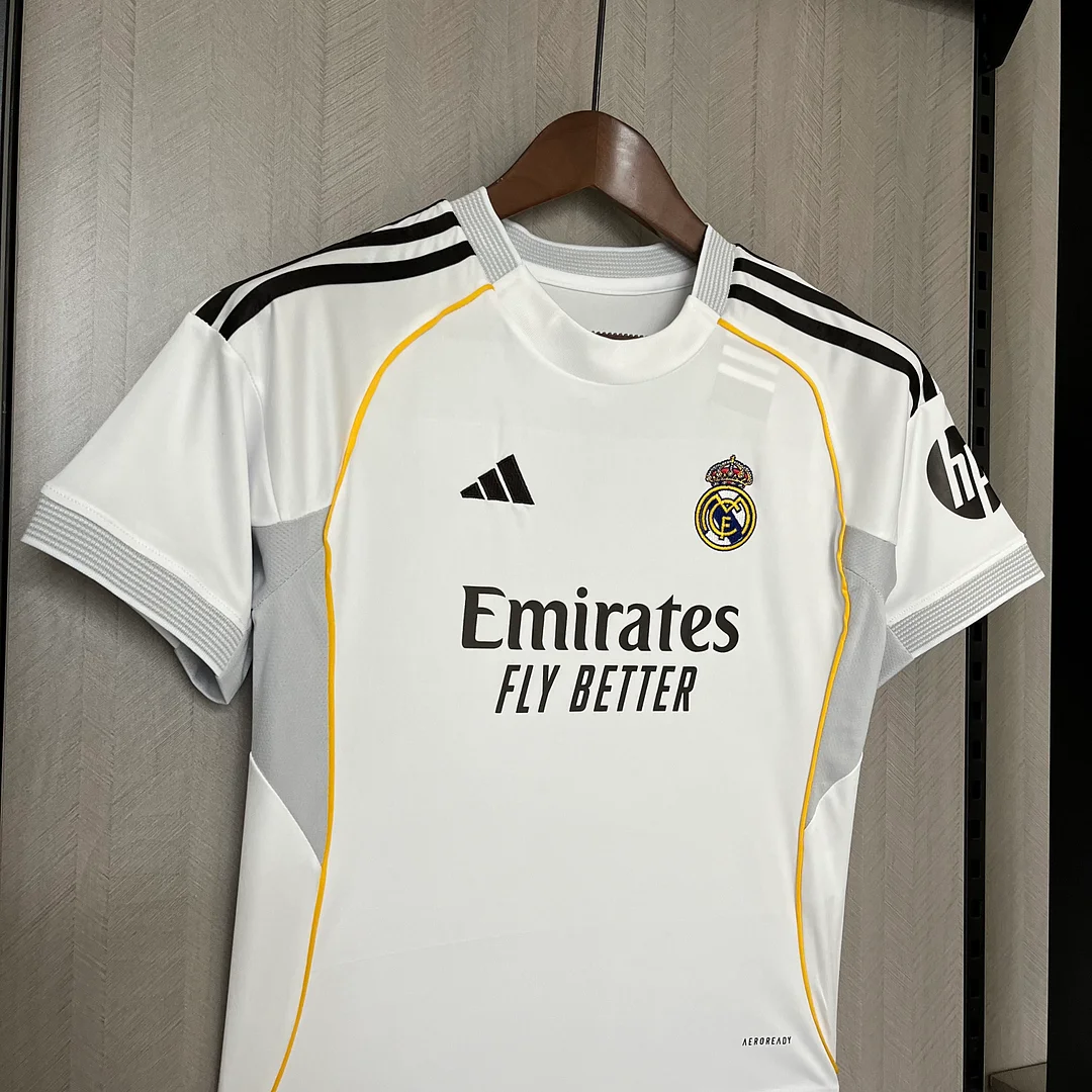 25/26 Real Madrid Home Kids Kit Football Shirt Thai Quality