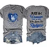 Just A Woman Who Loves Her Dodgers Tee