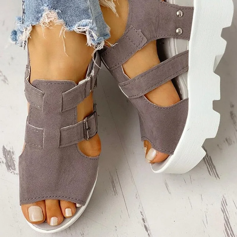 Summer Women Peep Toe Sandals Ladies High Heel Slippers Women Summer Beach Shoes Casual Platform Shoes Women Open Toe Sandals