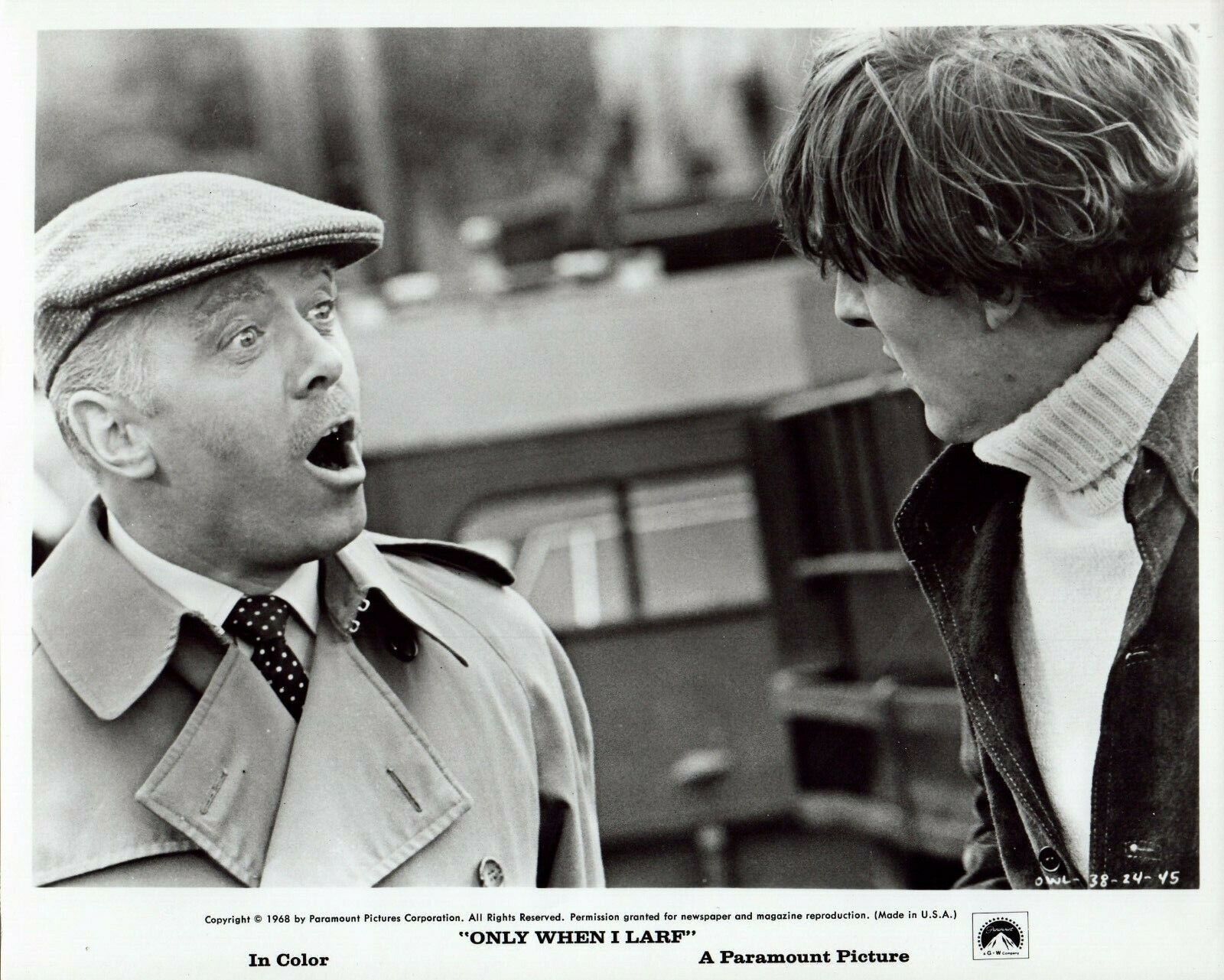 DAVID HEMMINGS RICHARD ATTENBOROUGH 1968 Vtg Movie 8x10 Photo Poster painting ONLY WHEN I LARF