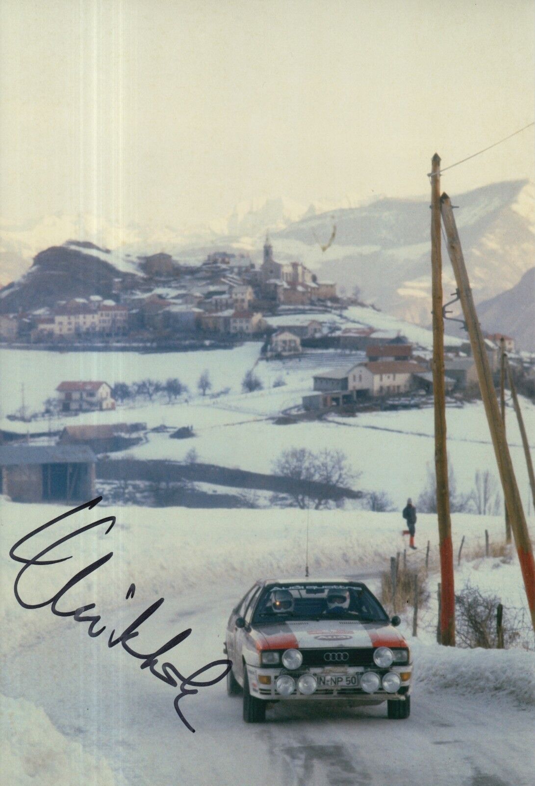 Hannu Mikkola Hand Signed 12x8 Photo Poster painting Audi Sport Rally 5.