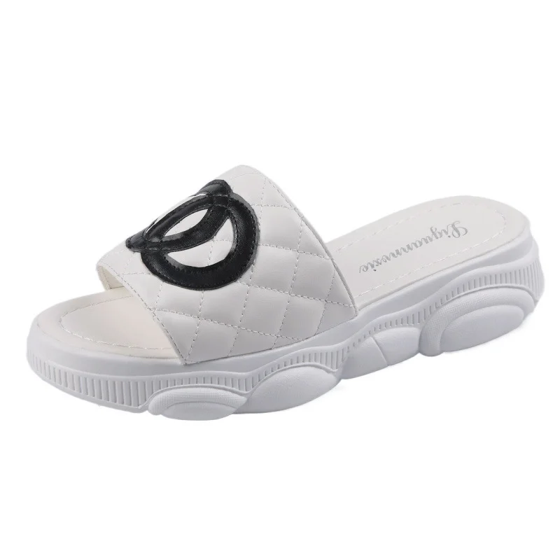 Wongn Wongn Red Slippers Female Wear Summer Fashion Versatile With Thick Bottom Small Fragrant Wind Summer Slippers 21 New