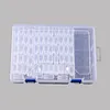 64 Double Buckle Large Clear Bead Organizer Box with Compartments Plastic Storage Boxes Set with Stickers Multifunctional Diamond Painting Storage Containers for Diamonds Seeds Beads Nail Rhinestones