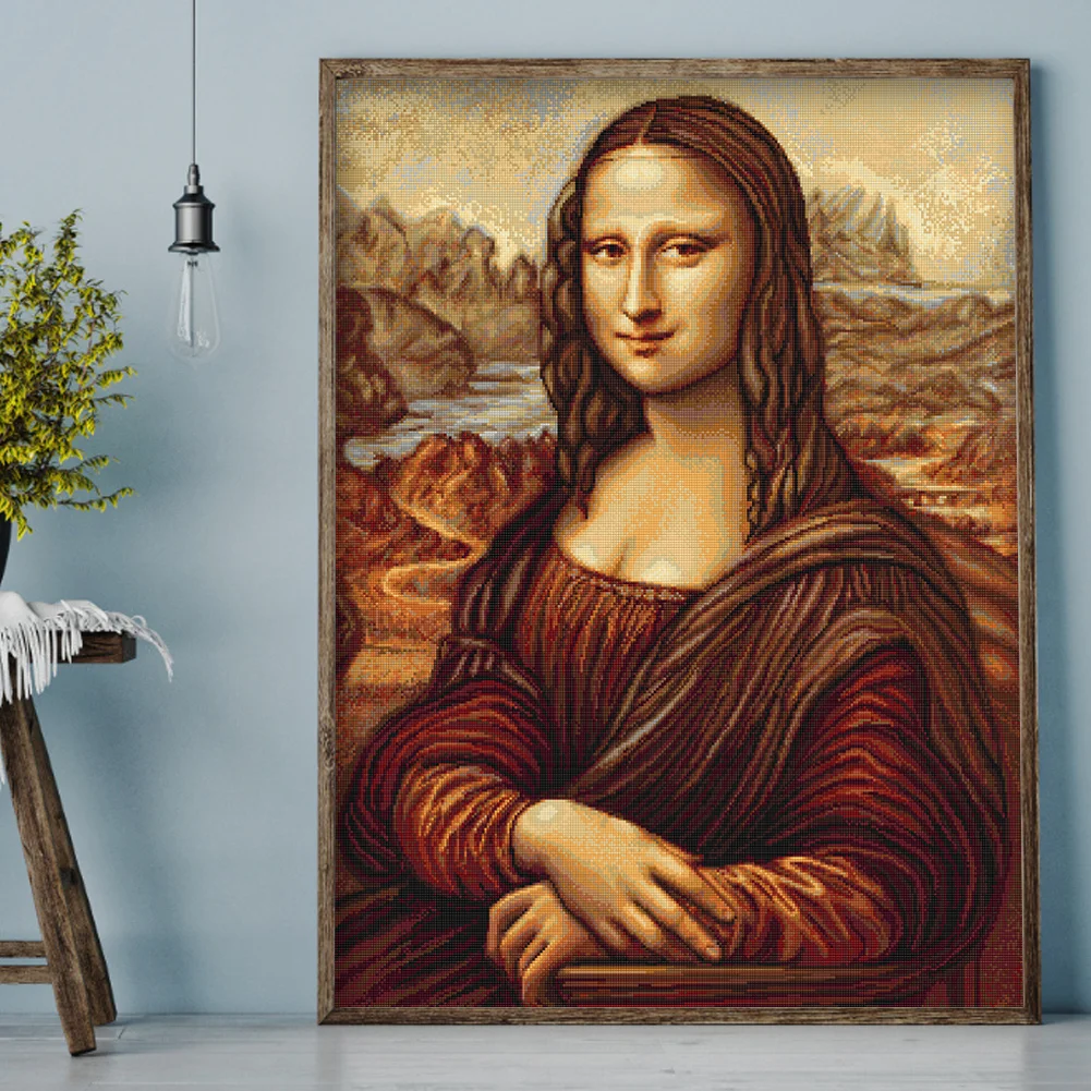 11CT Full Stamped Cross Stitch - Mona Lisa(Canvas|40*50CM)