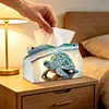 Beach Rhinestone Turtle DIY Diamond Painting PU Tissue Holder Box