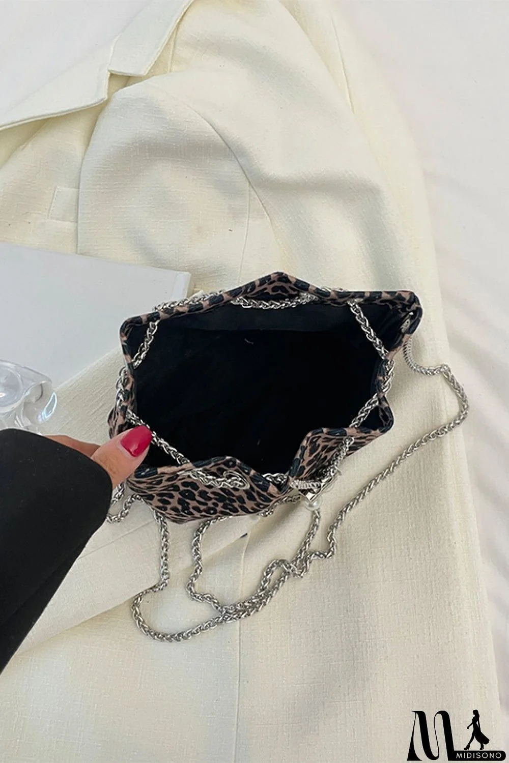 MidiSono - Animal Print Nylon Bucket Bag