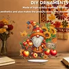 Diamond Painting Acrylic Single Sided September Gnome Ornaments Tabletop Home Office Decor