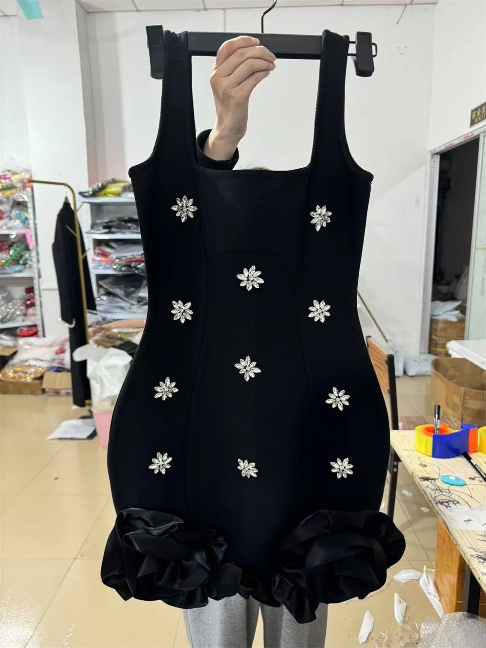 Brownm New Women's Black Blue Design Sleeveless Vest Sling Leafside Mini Dress For Summer 2025 Summer