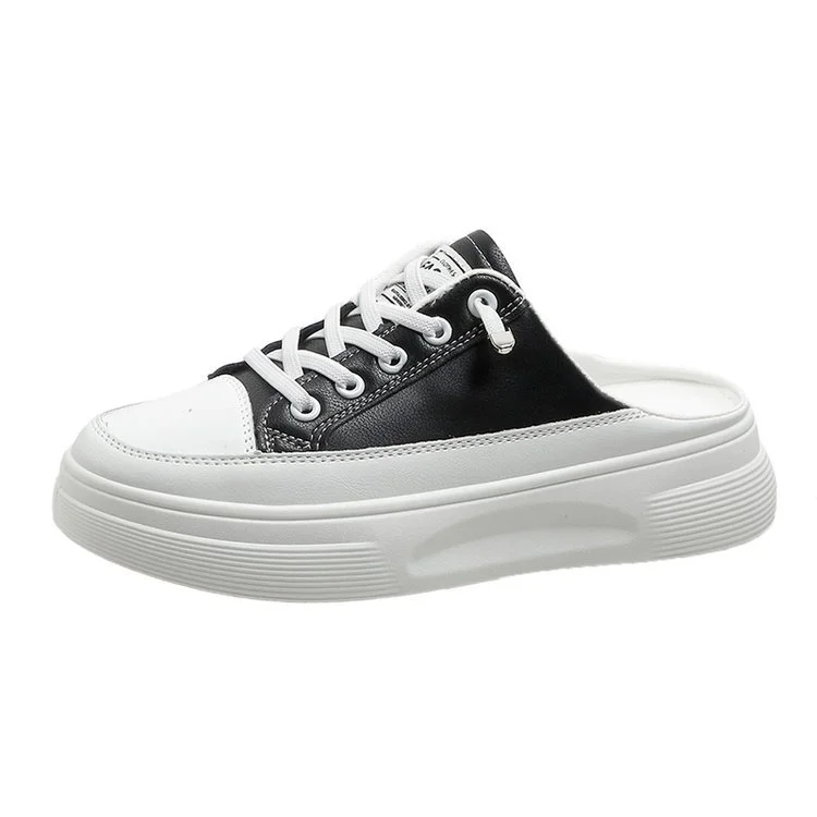 Churchf Churchf Semi-Slippers Women Wear Online Celebrity Ins Students' Korean Version In Spring 2024 With A Pair Of Breathable White Shoes.-Outfit Ideas