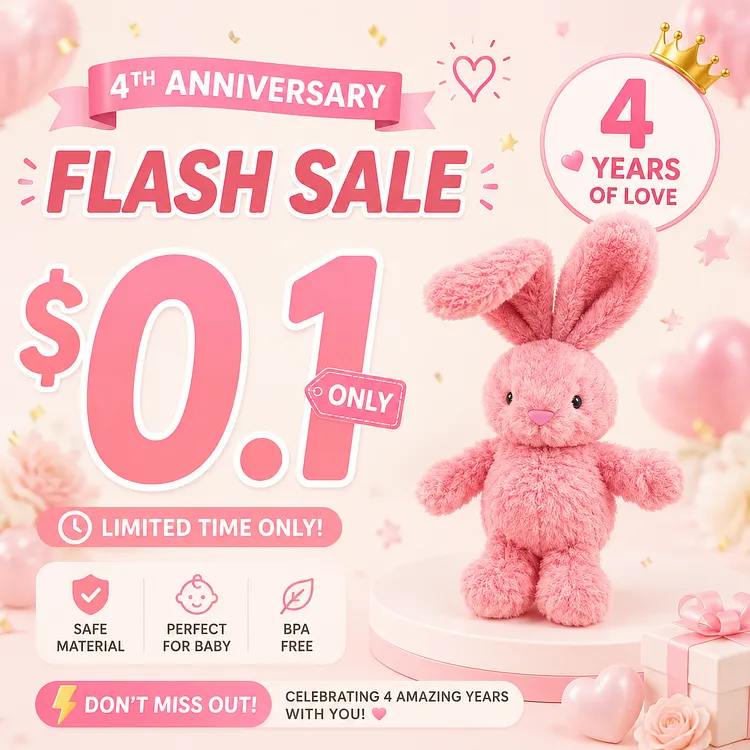 Babeside 4th Anniversary Bunny Plush Gift