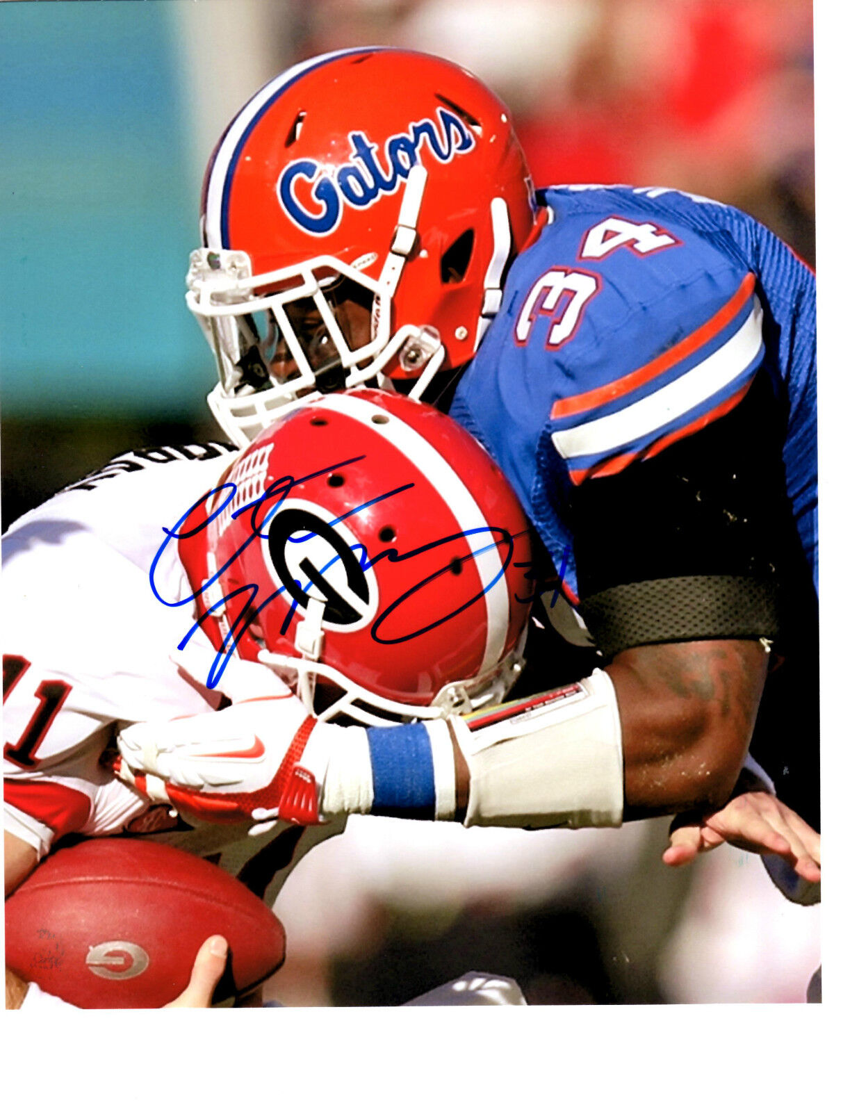 Lerentee Mccray Florida Gators hand signed autographed football Photo Poster painting 13 Draft