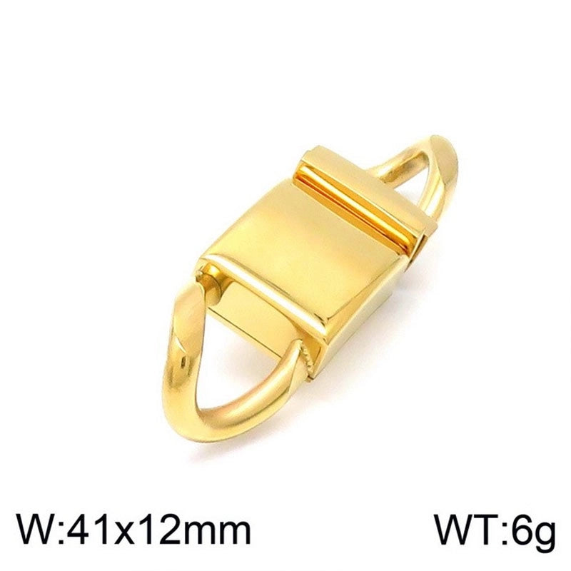 1 Piece Stainless Steel 18K Gold Plated Solid Color