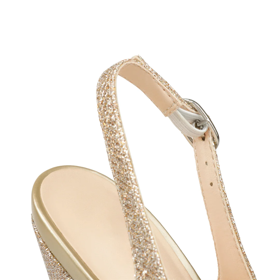 150mm Red Bottom Slingback High Heels Open Toe Platform Strap Pumps Sandals-MERUMOTE