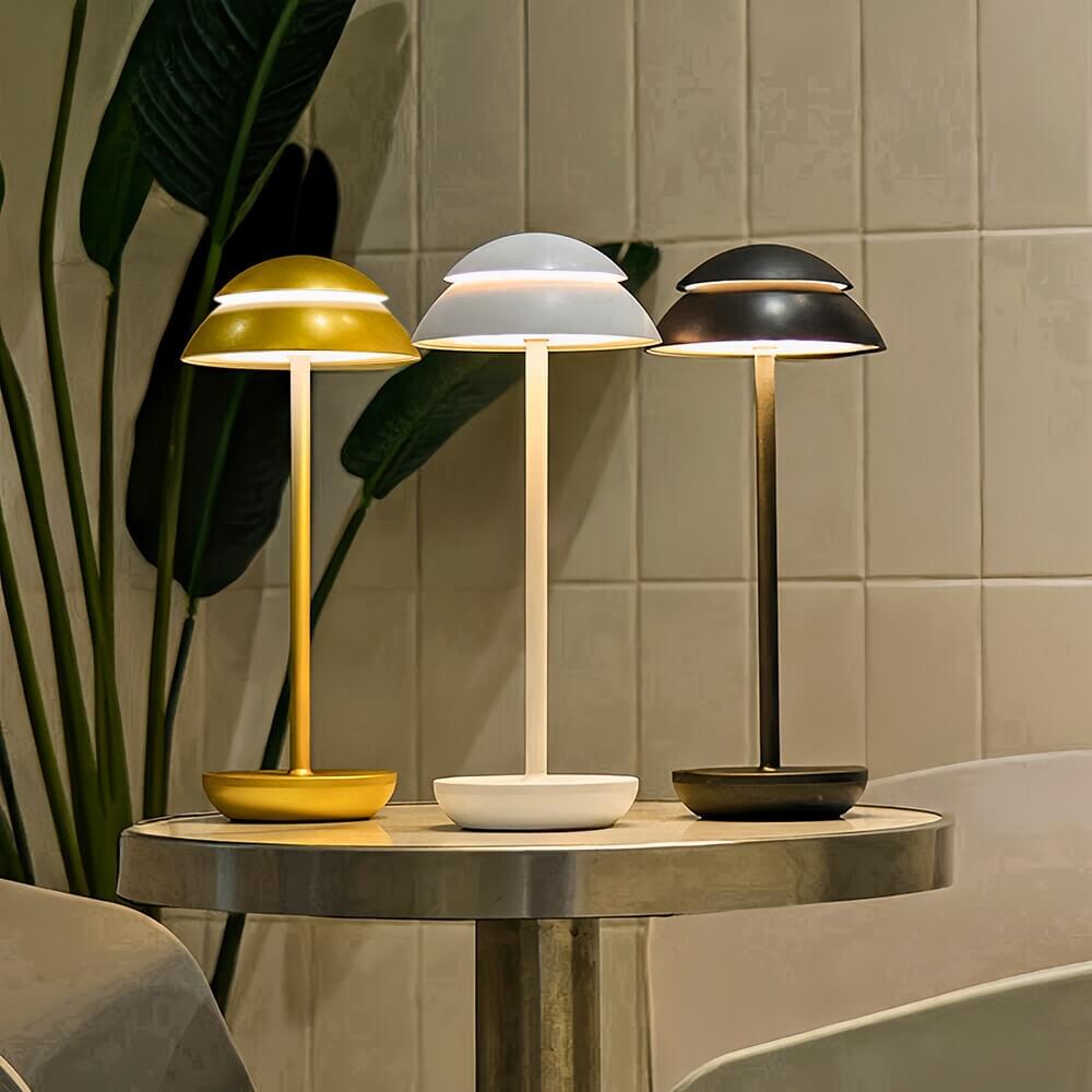 Double Mushroom Cordless Table Lamp