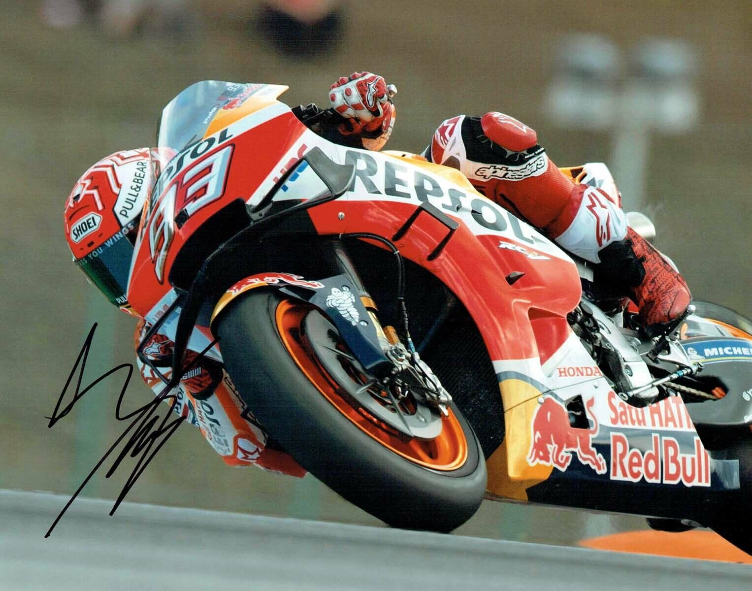 Marc MARQUEZ 2019 SIGNED 14x11 Autograph Photo Poster painting A AFTAL COA MOTOGP Honda Rider