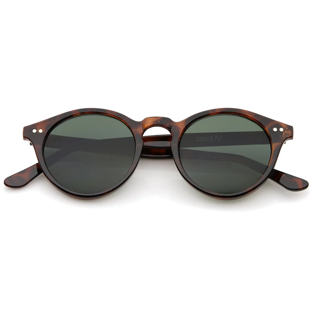 Classic Horn Rimmed Keyhole Nose Bridge P3 Round glasses 46mm