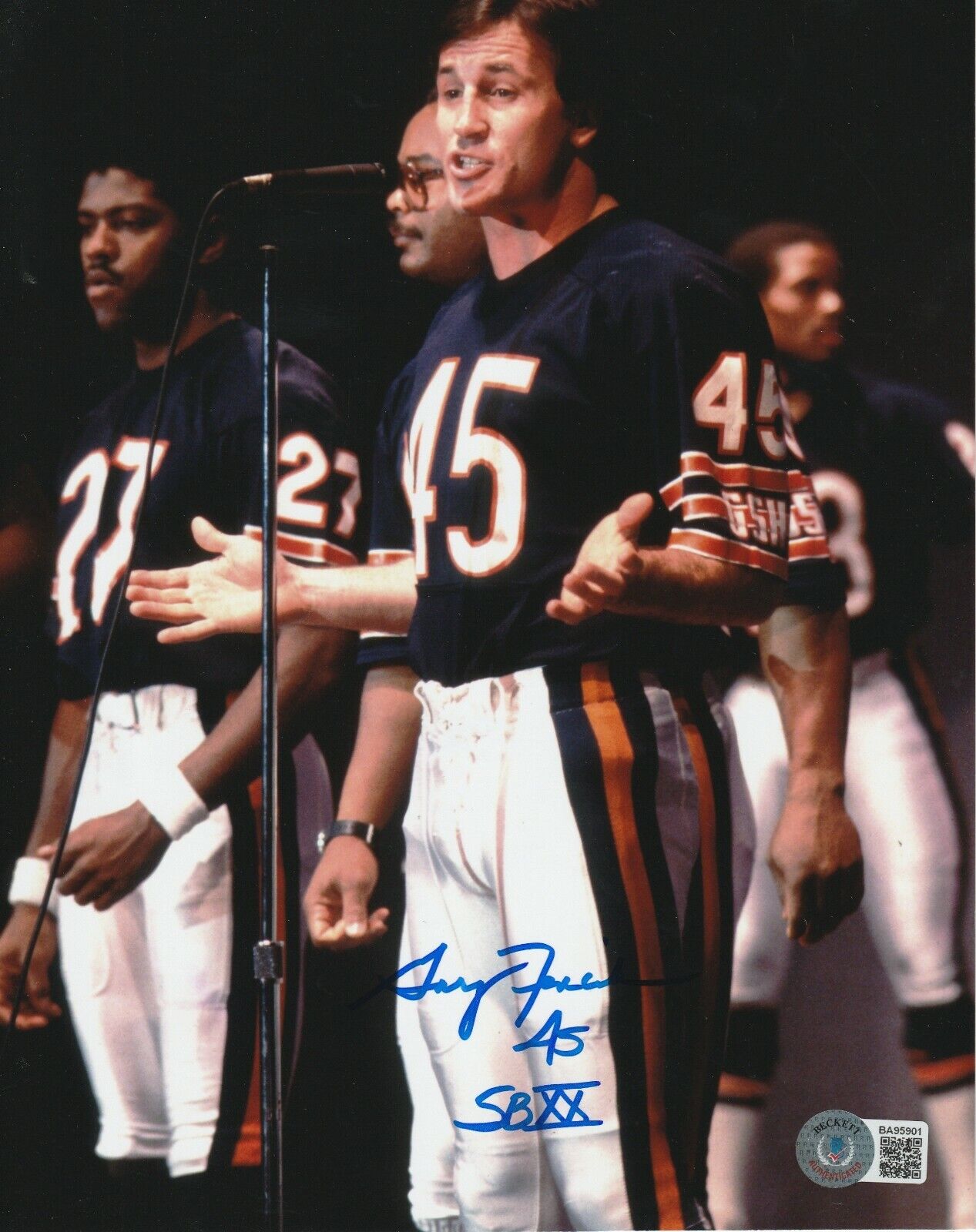 GARY FENCIK Signed BEARS Super Bowl Shuffle 8x10 Photo Poster painting with Beckett COA & Inscr