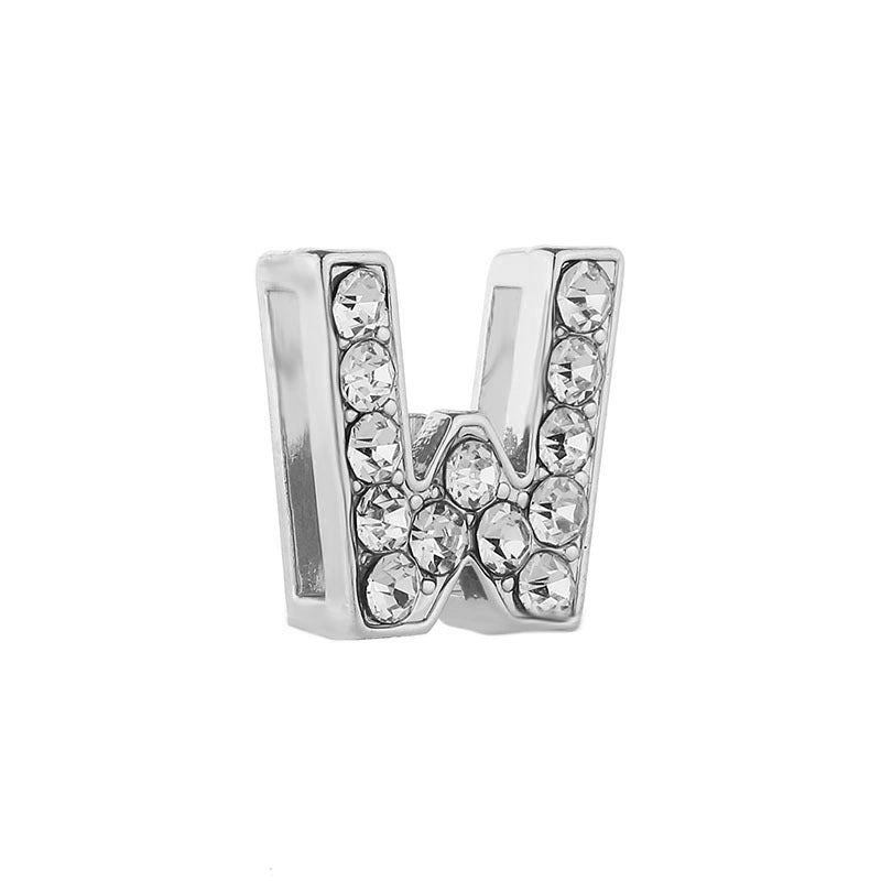5 PCS/Package 10mm Metal Rhinestones Letter Beads