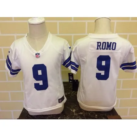 Toddler  Dallas Cowboys #9 Tony Romo White Stitched NFL Jersey