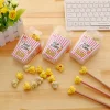 6 PACKS Creative Popcorn Erasers for Kids Back to School Student Office Exam Reward Novelty Stationery Gift Store
