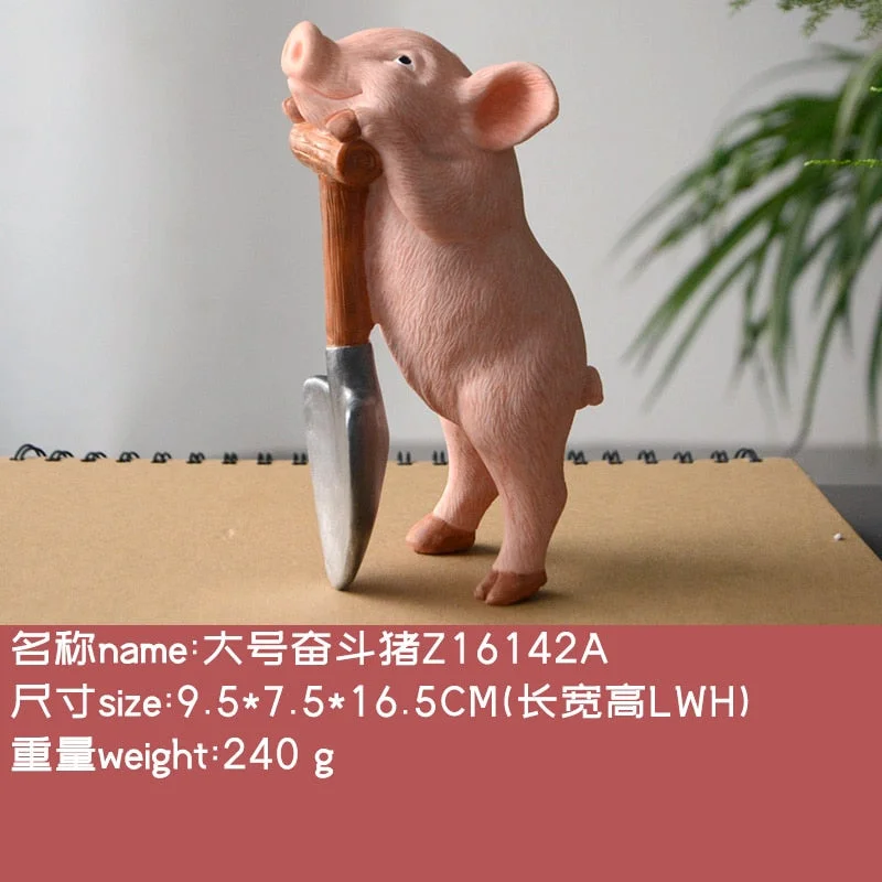 Everyday Collection Home Decor Garden Miniature Animal Figurines Desktop Decoration Cute Pig Figure Toys Gift for Children