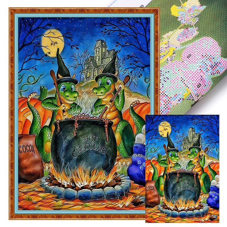 Dragon Makes Potion 11CT (50*70CM) Stamped Cross Stitch gbfke