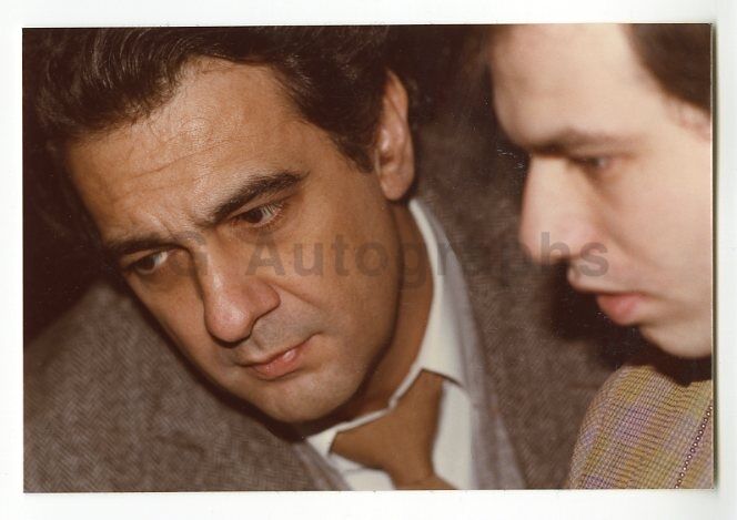 Placido Domingo - Original Vintage Photo Poster painting by Peter Warrack - Unpublished