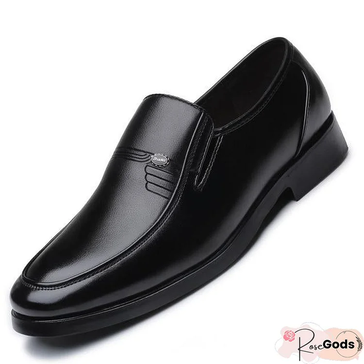 Men Leather Formal Business Shoes Office Work Flat Shoes Breathable Party Anniversary Shoes