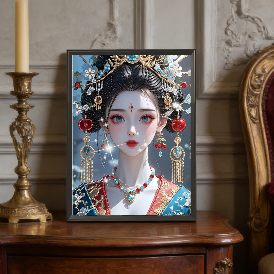 Diamond Painting - Partial Special Shaped Drill - Tang Dynasty Beauty(Canvas|30x40cm)