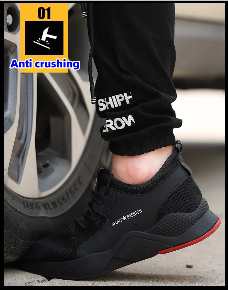 Anti-puncture and anti-smashing work shoes
