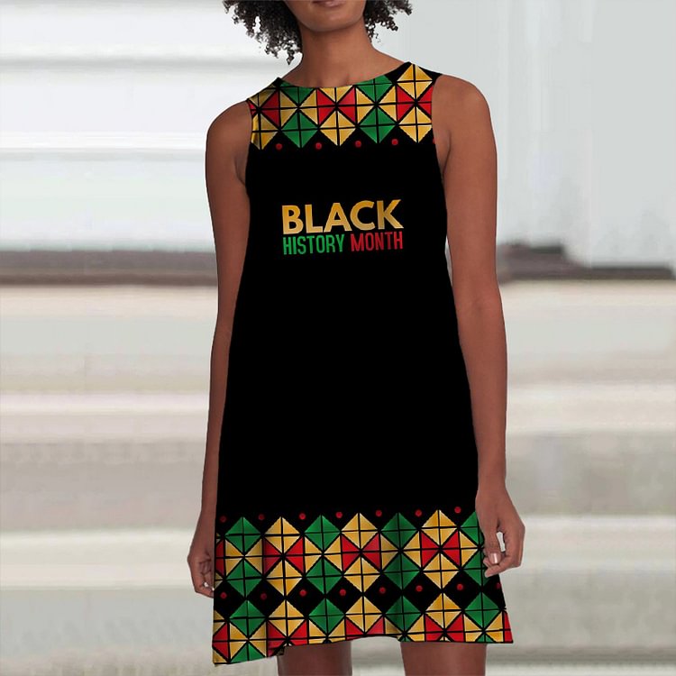 Juneteenth Black History Print Mini Dress