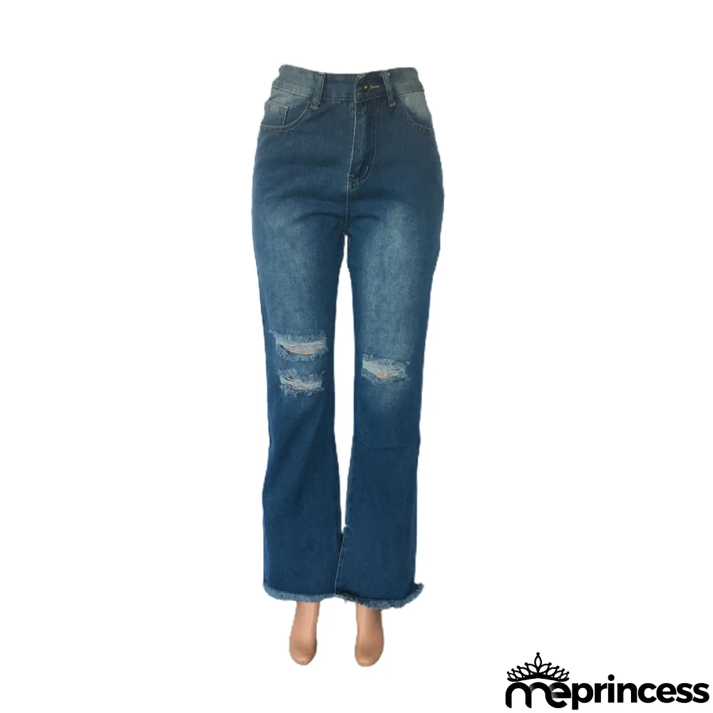 Stretch Flared Mid-rise Jeans