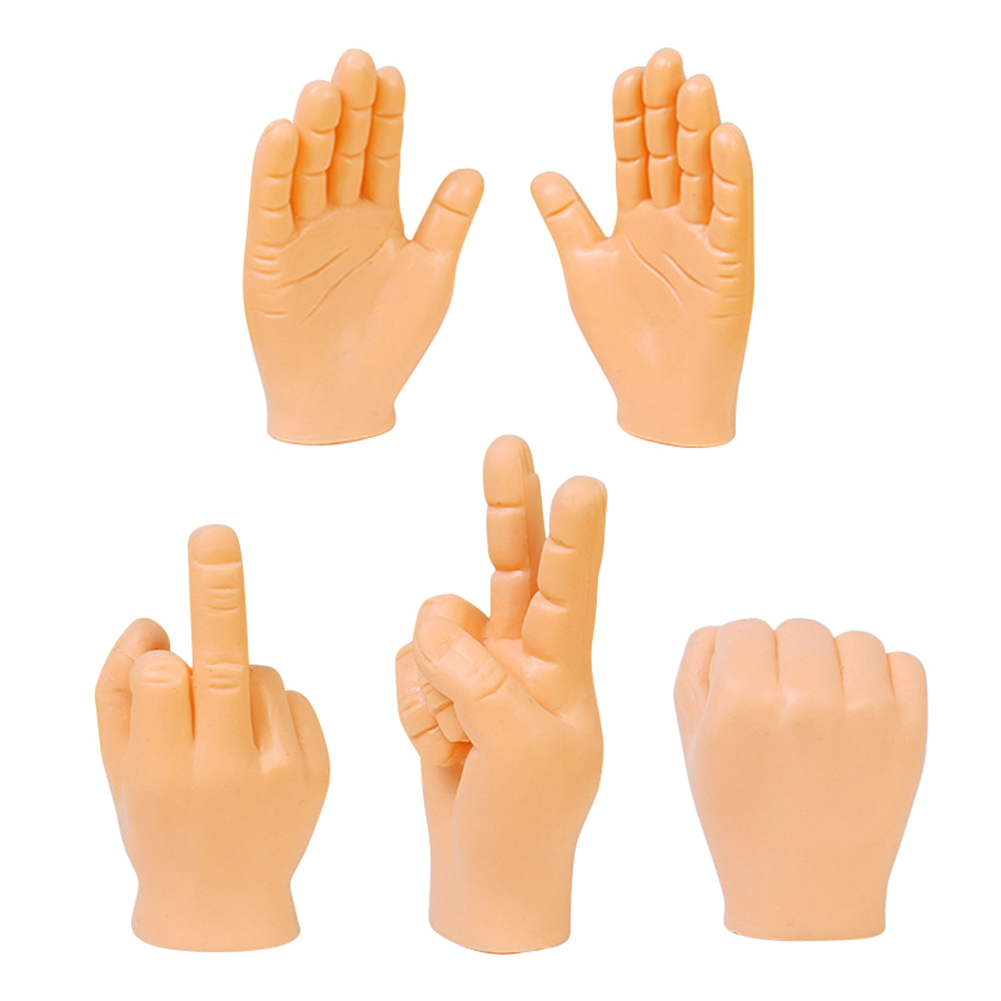 

5pcs Mini Funny Finger Sleeve Novelty Puppet Simulation Hand Creative Toys, 501 Original