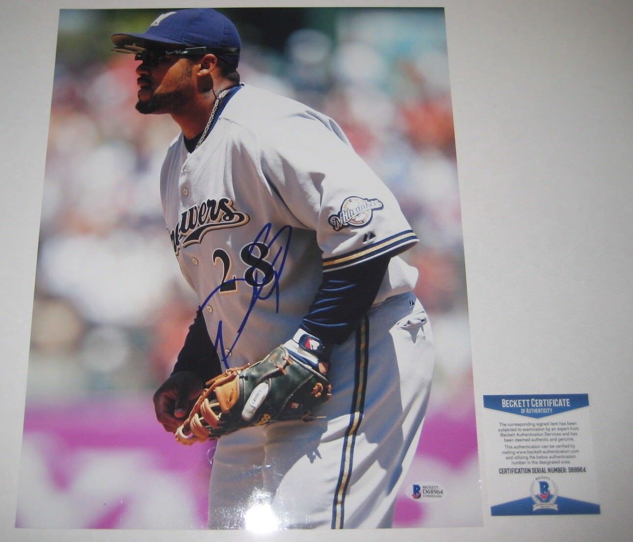 PRINCE FIELDER Signed BREWERS 11x14 Photo Poster painting w/ Beckett COA