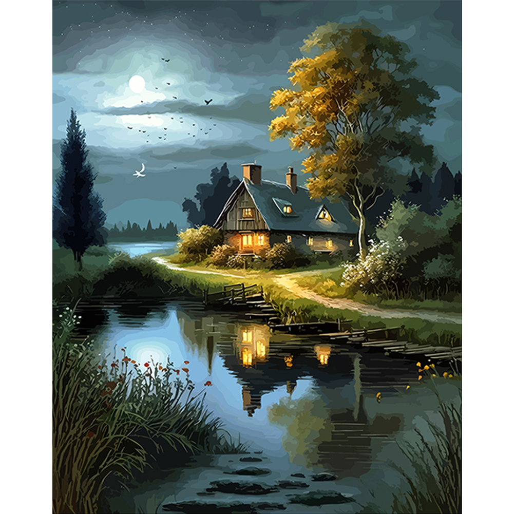 Lake House-Paint by Numbers-30*40cm/40*50cm