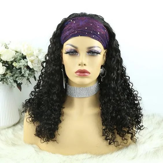 Wignee Affordable Water Wave 100% Human Virgin Hair Headband Wigs wignee hair