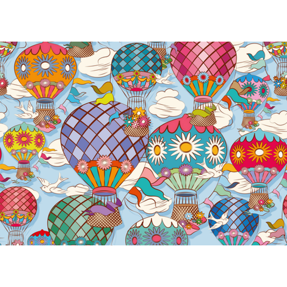 

40*30CM - Round Drill Diamond Painting - Hot Air Balloon, 501 Original