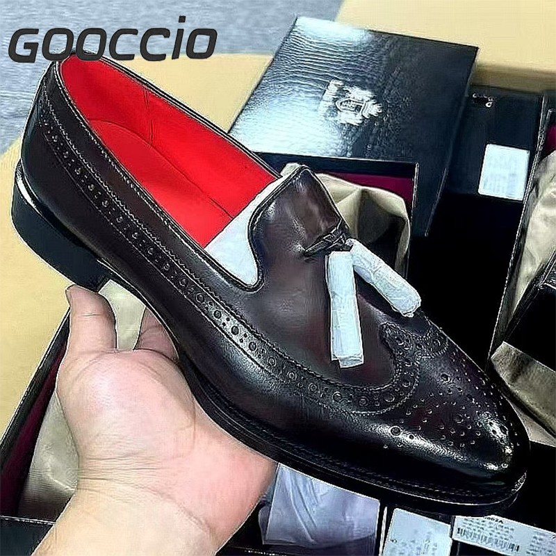 YH197 Prenium Calf-Skin Dress Shoes/Loafer Shoes For Men GOOCCIO   
