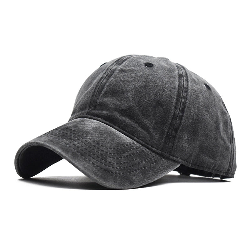 Unisex Retro Solid Color Flat Eaves Baseball Cap
